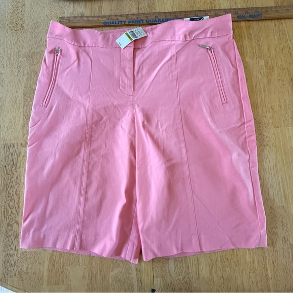 IZOD NEW Golf Shorts 3 set Coral pink purple ladies 14 moisture wicking stretch - Picture 9 of 15